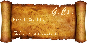 Groll Csilla névjegykártya