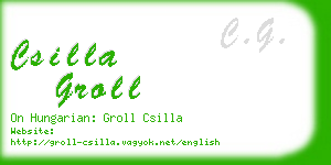 csilla groll business card